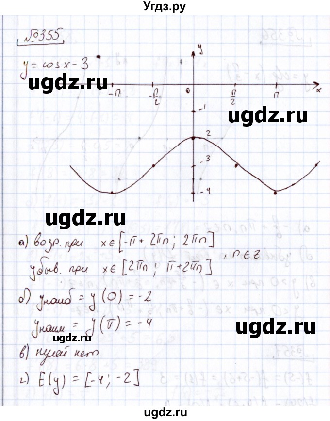 ГДЗ (Решебник) по алгебре 11 класс Арефьева И.Г. / итоговое повторение / 355