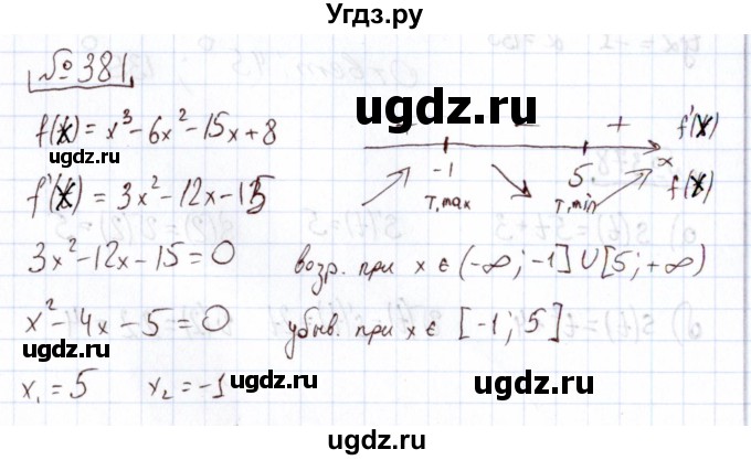 ГДЗ (Решебник) по алгебре 11 класс Арефьева И.Г. / итоговое повторение / 381