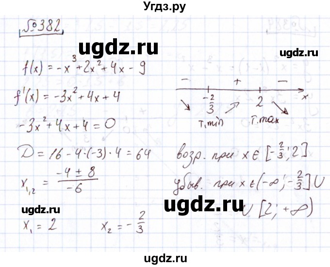ГДЗ (Решебник) по алгебре 11 класс Арефьева И.Г. / итоговое повторение / 382