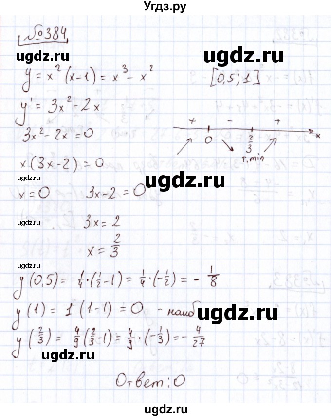 ГДЗ (Решебник) по алгебре 11 класс Арефьева И.Г. / итоговое повторение / 384