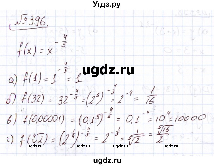 ГДЗ (Решебник) по алгебре 11 класс Арефьева И.Г. / итоговое повторение / 396