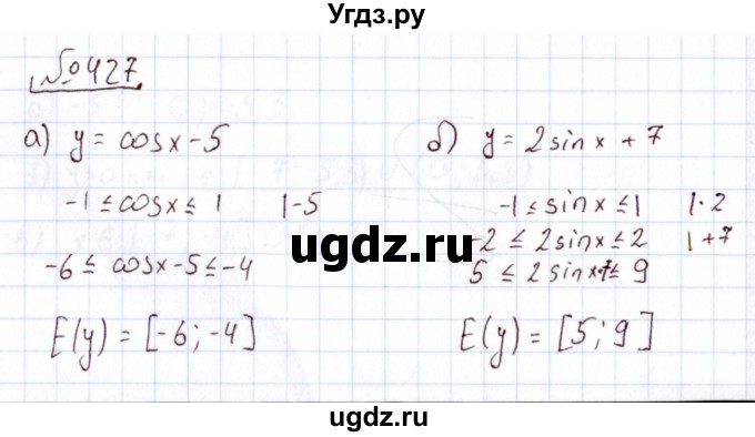 ГДЗ (Решебник) по алгебре 11 класс Арефьева И.Г. / итоговое повторение / 427