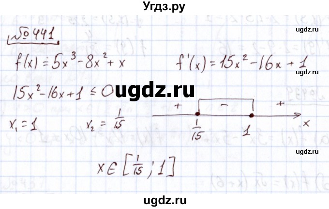 ГДЗ (Решебник) по алгебре 11 класс Арефьева И.Г. / итоговое повторение / 441