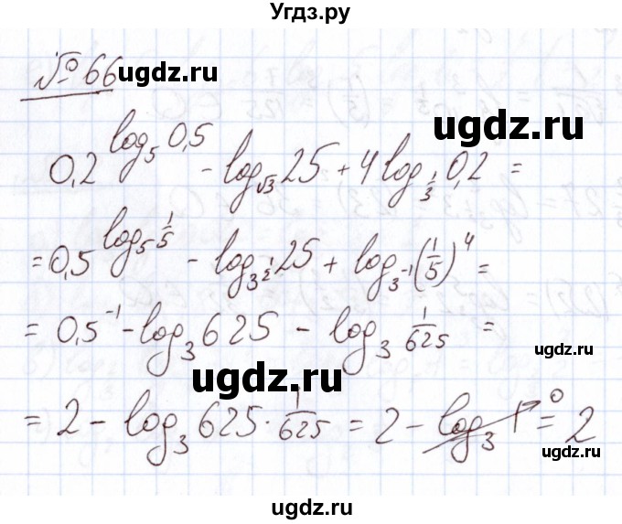 ГДЗ (Решебник) по алгебре 11 класс Арефьева И.Г. / итоговое повторение / 66