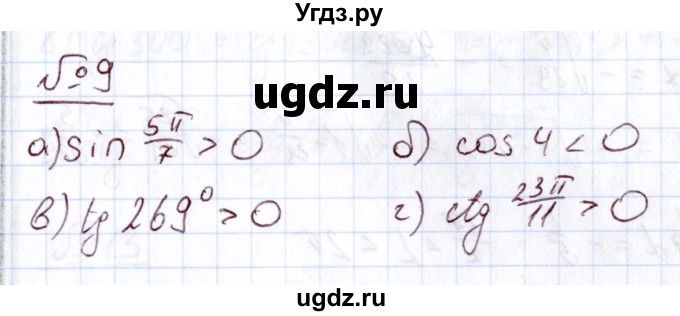 ГДЗ (Решебник) по алгебре 11 класс Арефьева И.Г. / итоговое повторение / 9