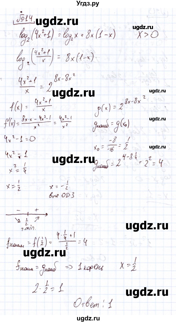 ГДЗ (Решебник) по алгебре 11 класс Арефьева И.Г. / тематические тесты / тест №10 / 14