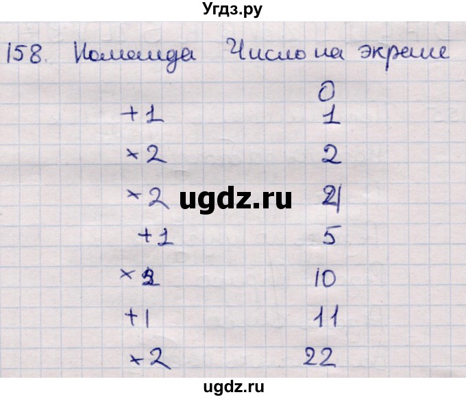 ГДЗ (Решебник) по информатике 5 класс Семенов А.Л. / задание / 158