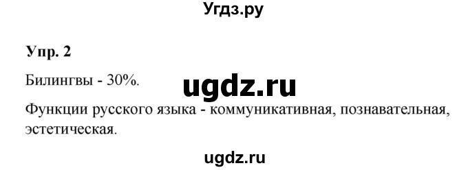ГДЗ (Решебник) по русскому языку 10 класс Чердаков Д.Н. / упражнение / 2
