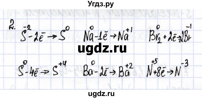 ГДЗ (Решебник) по химии 9 класс (рабочая тетрадь) Боровских Т.А. / тема 1 / окислительно-восстановительные реакции / 2