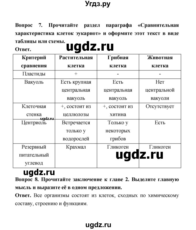 ГДЗ (Решебник) по биологии 10 класс Д.К. Беляев / параграф 10 (страница) / 56(продолжение 3)