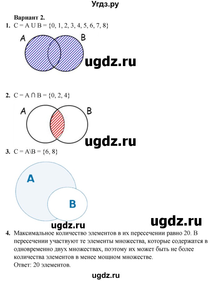 ГДЗ (Решебник) по информатике 8 класс (самостоятельные и контрольные работы) Босова Л.Л. / СР-6 / Вариант 2