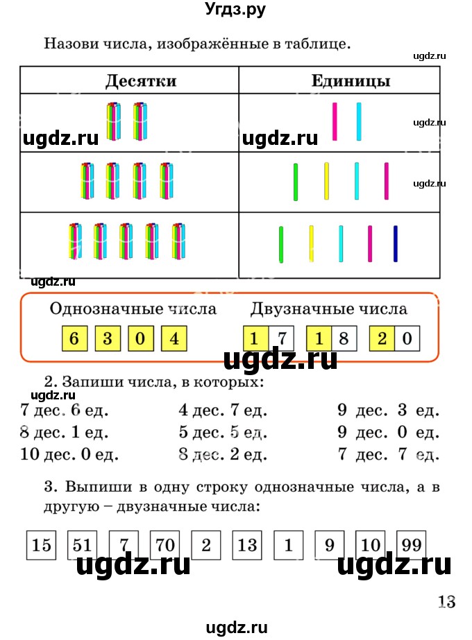 ГДЗ (Учебник) по математике 2 класс Акпаева А.Б. / часть 1. страница / 13