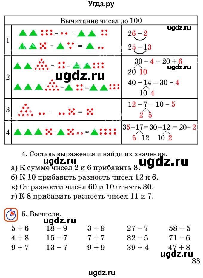 ГДЗ (Учебник) по математике 2 класс Акпаева А.Б. / часть 1. страница / 83