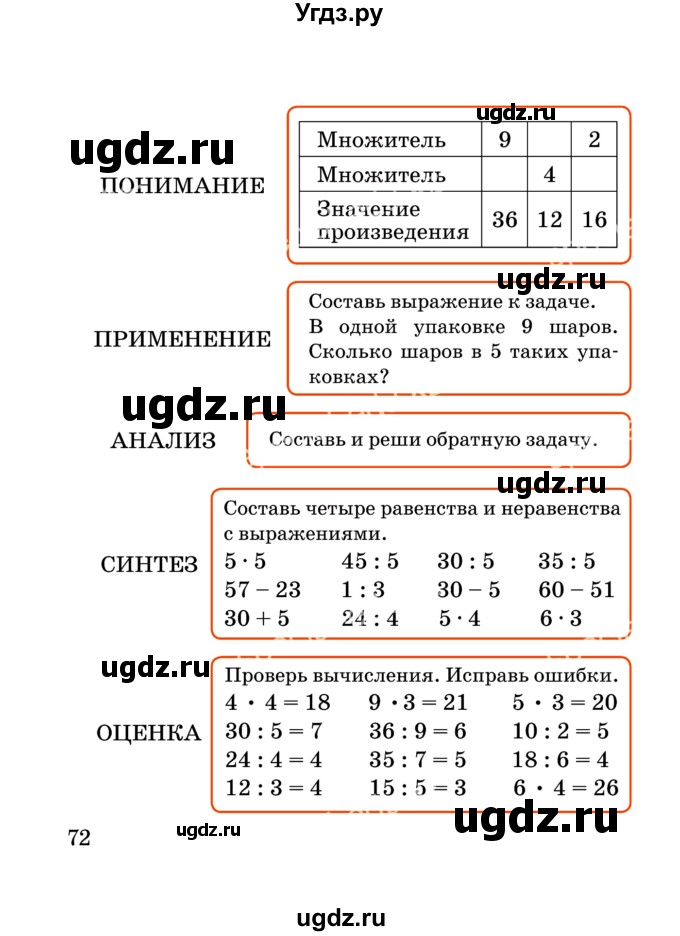 ГДЗ (Учебник) по математике 2 класс Акпаева А.Б. / часть 3. страница / 72