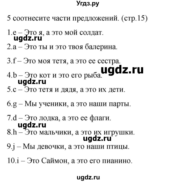 ГДЗ (Решебник) по английскому языку 3 класс (грамматический тренажёр Spotlight) Юшина Д.Г. / страница / 15-16