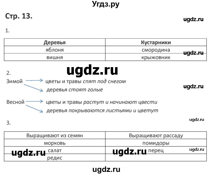 ГДЗ (Решебник) по миру природы и человека 4 класс (рабочая тетрадь) Матвеева Н.Б. / страница / 13