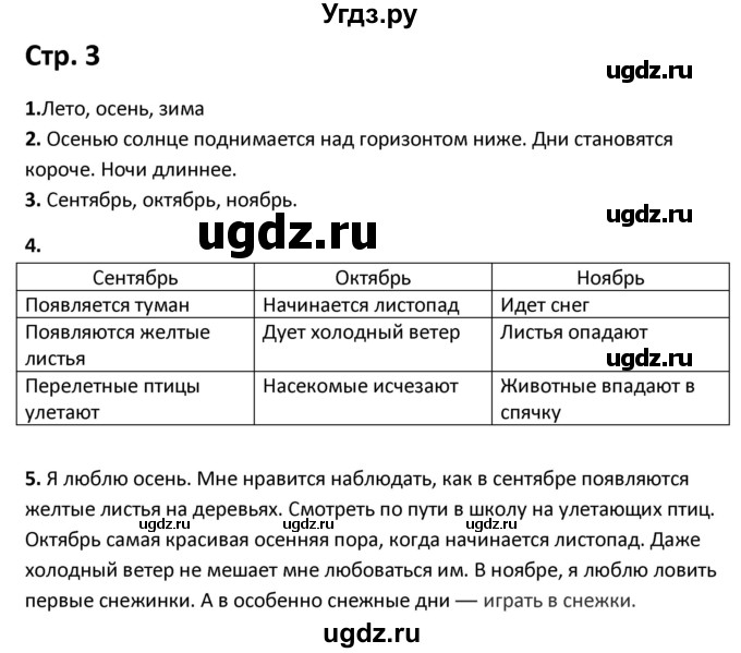 ГДЗ (Решебник) по миру природы и человека 4 класс (рабочая тетрадь) Матвеева Н.Б. / страница / 3