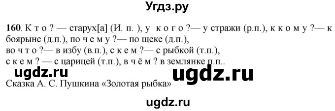 ГДЗ (Решебник) по русскому языку 6 класс Якубовская Э.В. / упражнение / 160