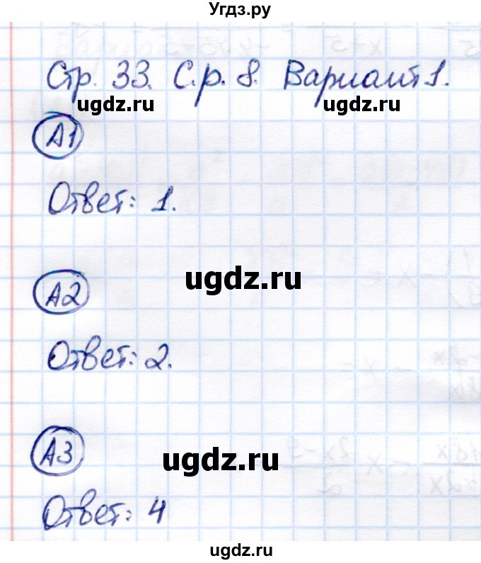 ГДЗ (Решебник) по алгебре 8 класс (самостоятельные и контрольные работы) Глазков Ю.А. / самостоятельные работы / СР-8 / Вариант 1