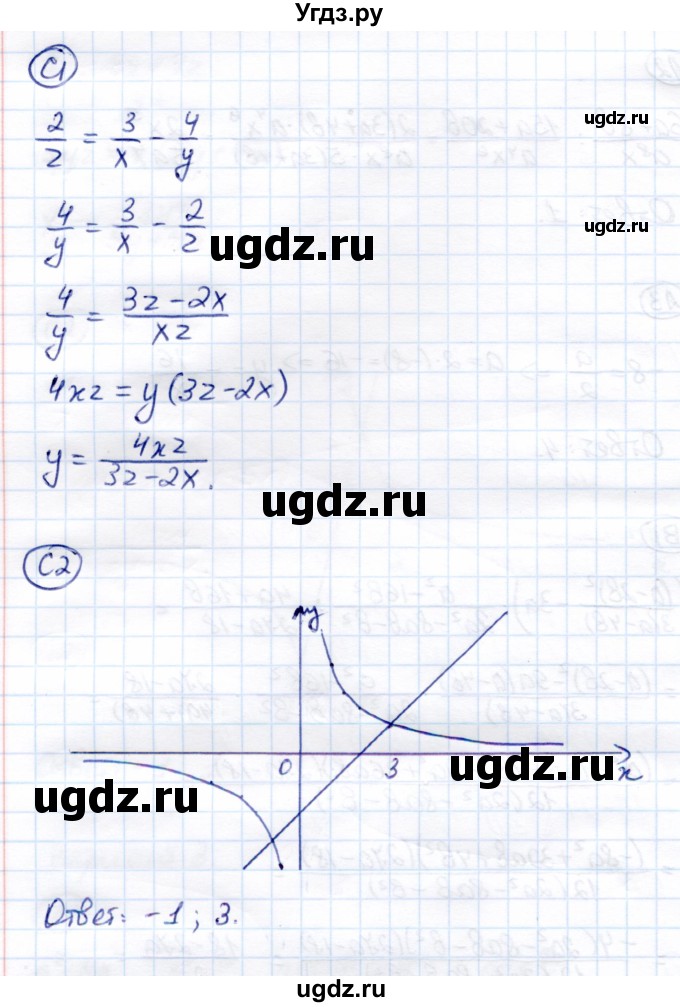 ГДЗ (Решебник) по алгебре 8 класс (самостоятельные и контрольные работы) Глазков Ю.А. / контрольные работы / КР-2 / Вариант 3(продолжение 3)