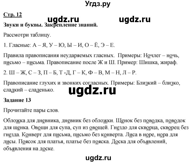 ГДЗ (Решебник) по русскому языку 7 класс Якубовская Э.В. / страница / 12