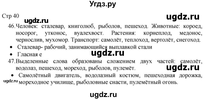 ГДЗ (Решебник) по русскому языку 8 класс Якубовская Э.В. / страница / 40