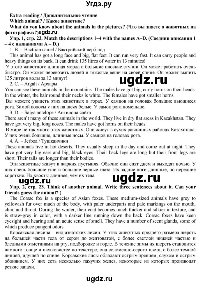 ГДЗ (Решебник) по английскому языку 5 класс Голдштейн Б. / страница / 23