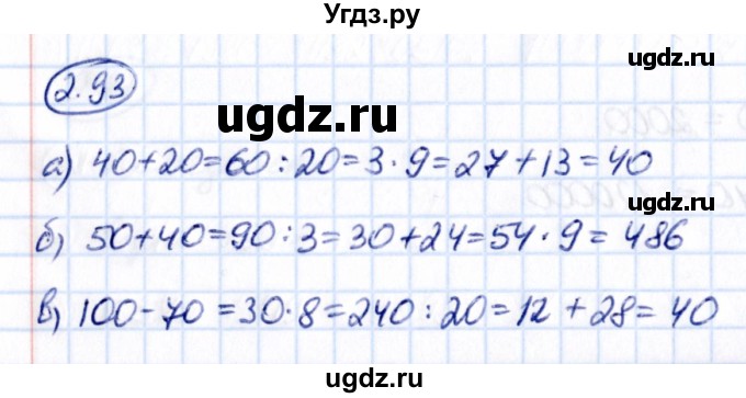 ГДЗ (Решебник к учебнику 2021) по математике 5 класс Виленкин Н.Я. / §2 / 2.93