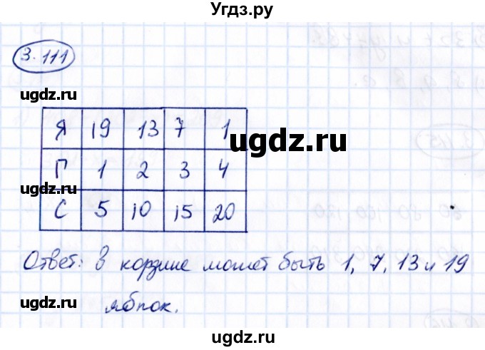 ГДЗ (Решебник к учебнику 2021) по математике 5 класс Виленкин Н.Я. / §3 / 3.111