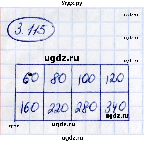ГДЗ (Решебник к учебнику 2021) по математике 5 класс Виленкин Н.Я. / §3 / 3.115