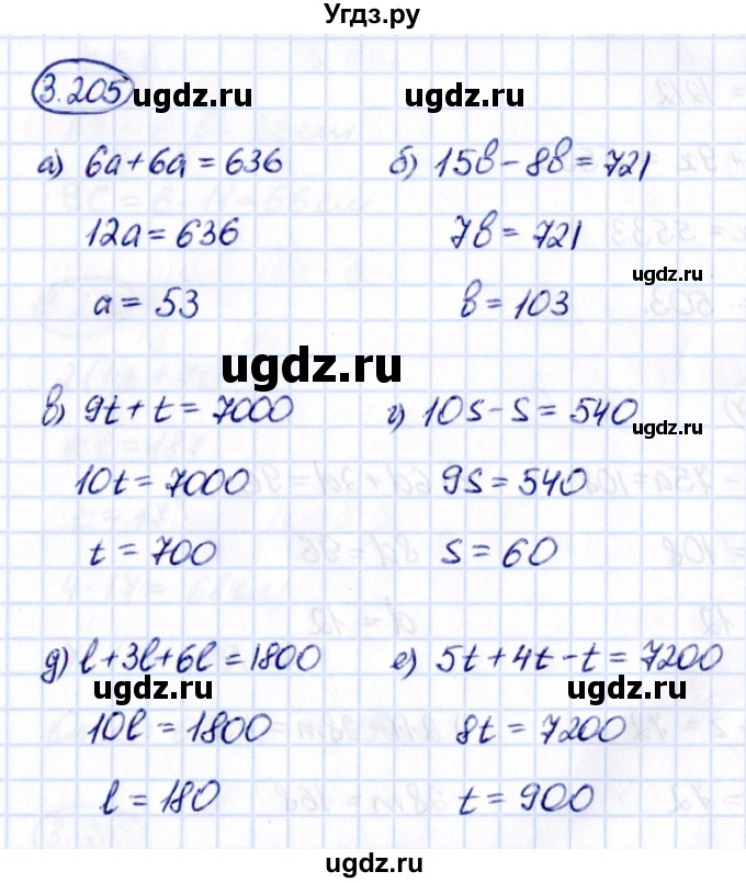 ГДЗ (Решебник к учебнику 2021) по математике 5 класс Виленкин Н.Я. / §3 / 3.205