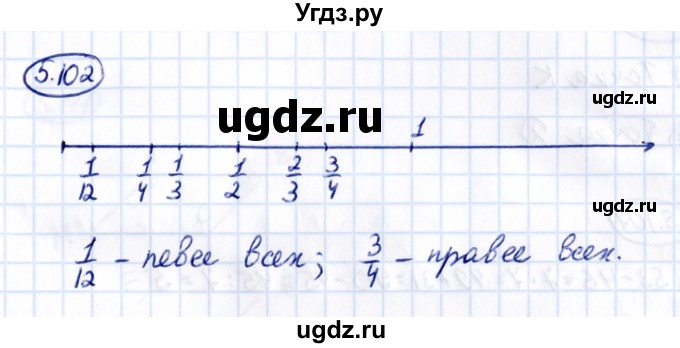 ГДЗ (Решебник к учебнику 2021) по математике 5 класс Виленкин Н.Я. / §5 / 5.102