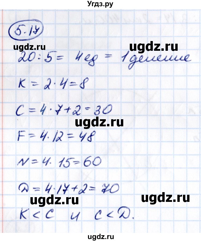 ГДЗ (Решебник к учебнику 2021) по математике 5 класс Виленкин Н.Я. / §5 / 5.17