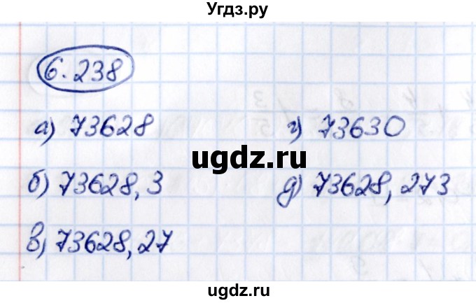 ГДЗ (Решебник к учебнику 2021) по математике 5 класс Виленкин Н.Я. / §6 / 6.238