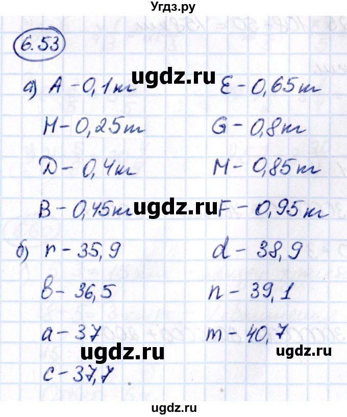 ГДЗ (Решебник к учебнику 2021) по математике 5 класс Виленкин Н.Я. / §6 / 6.53