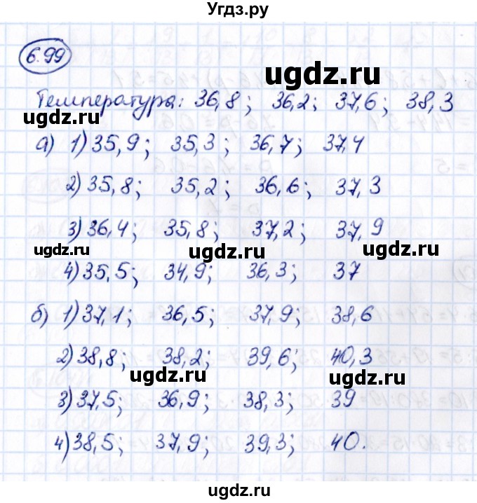 ГДЗ (Решебник к учебнику 2021) по математике 5 класс Виленкин Н.Я. / §6 / 6.99