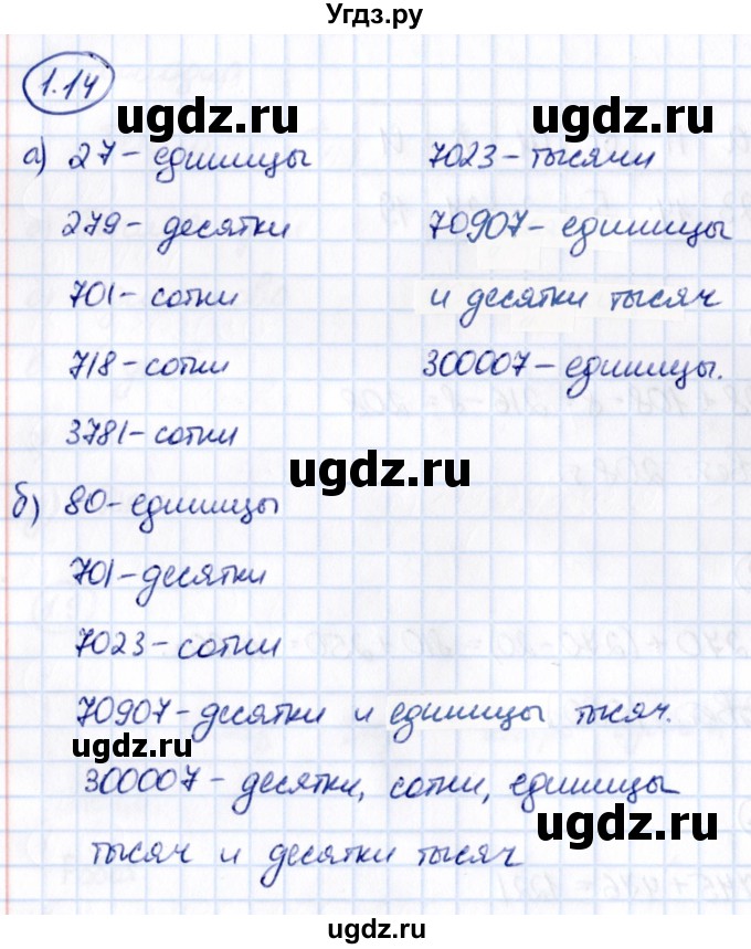 ГДЗ (Решебник 2021) по математике 5 класс Виленкин Н.Я. / §1 / упражнение / 1.14