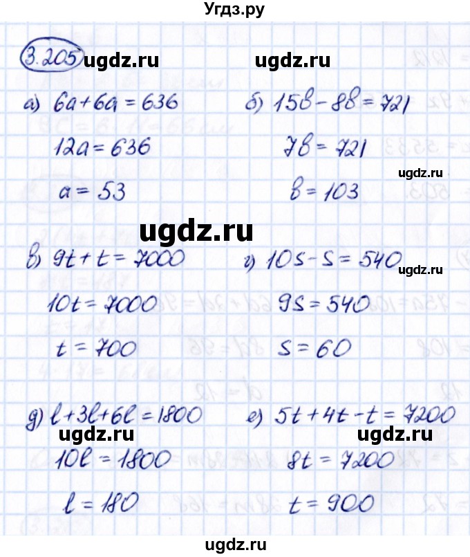 ГДЗ (Решебник 2021) по математике 5 класс Виленкин Н.Я. / §3 / упражнение / 3.205