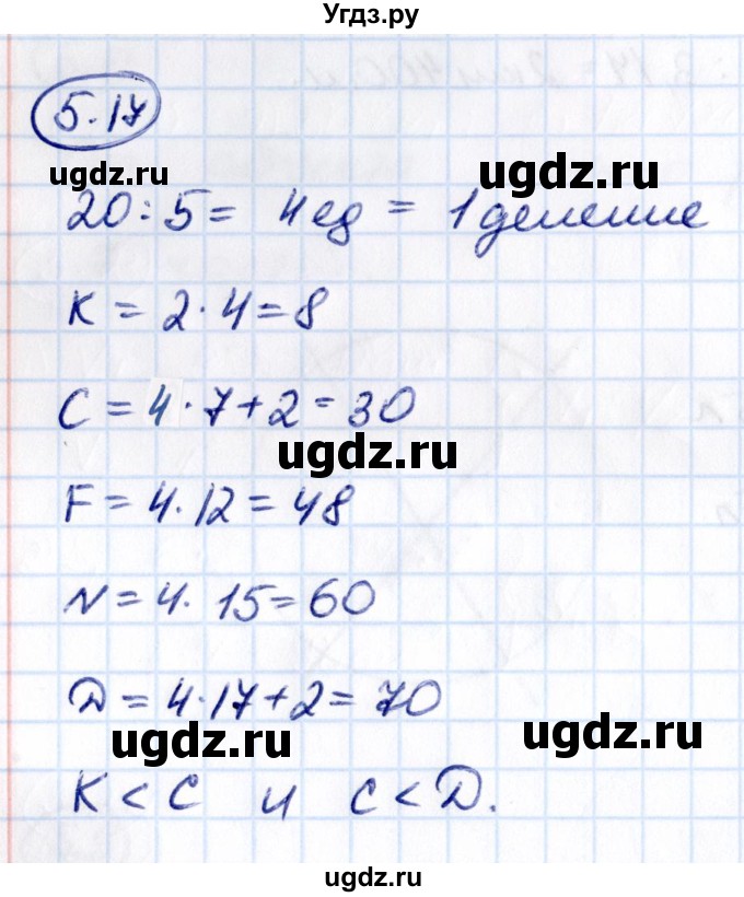 ГДЗ (Решебник 2021) по математике 5 класс Виленкин Н.Я. / §5 / упражнение / 5.17