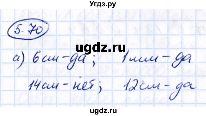 ГДЗ (Решебник 2021) по математике 5 класс Виленкин Н.Я. / §5 / упражнение / 5.70