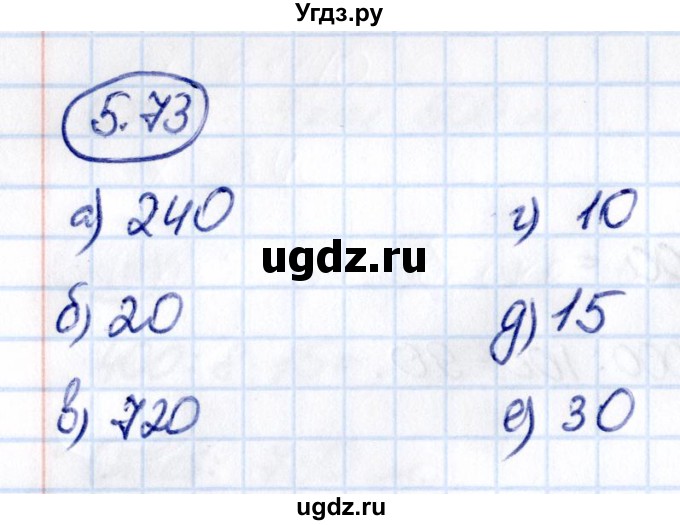 ГДЗ (Решебник 2021) по математике 5 класс Виленкин Н.Я. / §5 / упражнение / 5.73