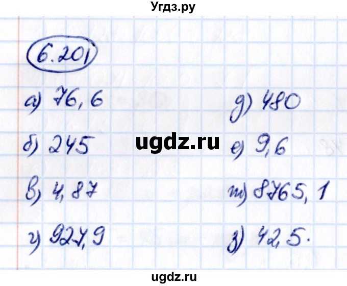 ГДЗ (Решебник 2021) по математике 5 класс Виленкин Н.Я. / §6 / упражнение / 6.201