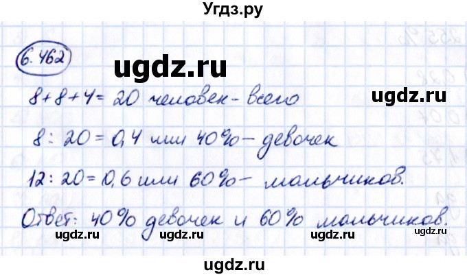 ГДЗ (Решебник 2021) по математике 5 класс Виленкин Н.Я. / §6 / упражнение / 6.462