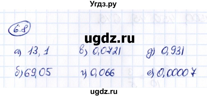 ГДЗ (Решебник 2021) по математике 5 класс Виленкин Н.Я. / §6 / упражнение / 6.8