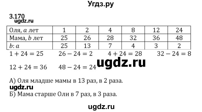 ГДЗ (Решебник 2023) по математике 5 класс Виленкин Н.Я. / §3 / упражнение / 3.170