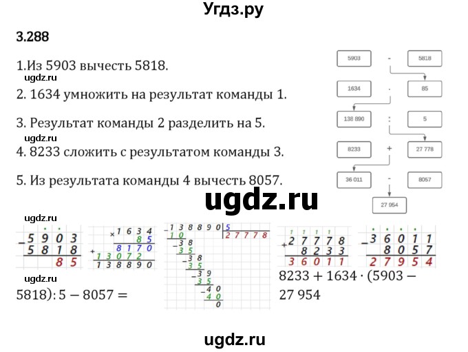 ГДЗ (Решебник 2023) по математике 5 класс Виленкин Н.Я. / §3 / упражнение / 3.288