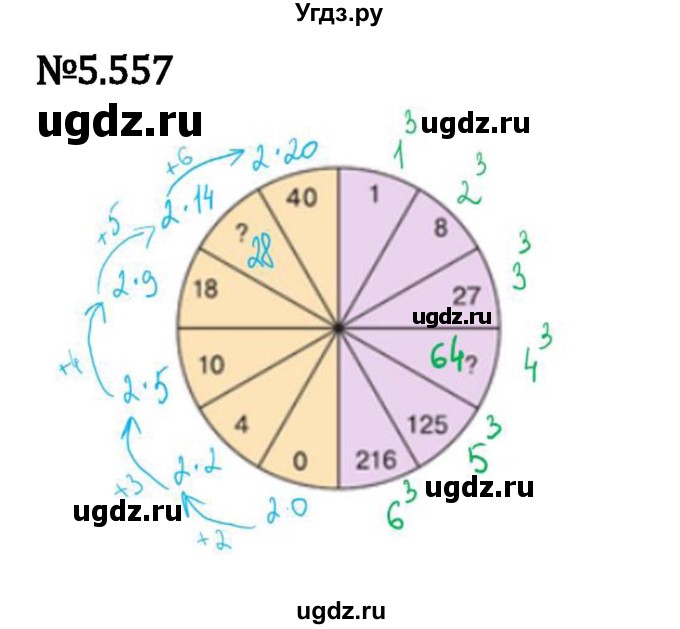 ГДЗ (Решебник 2023) по математике 5 класс Виленкин Н.Я. / §5 / упражнение / 5.557