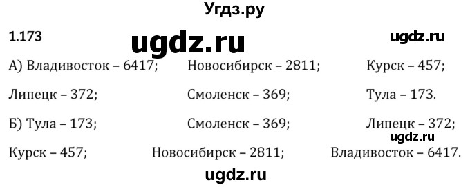 ГДЗ (Решебник 2023) по математике 5 класс Виленкин Н.Я. / §1 / упражнение / 1.173