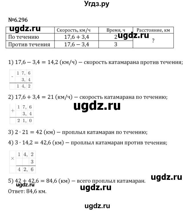 ГДЗ (Решебник 2023) по математике 5 класс Виленкин Н.Я. / §6 / упражнение / 6.296