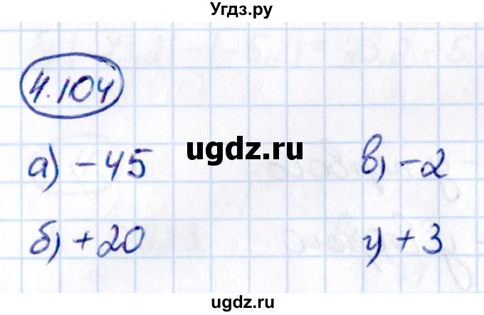 ГДЗ (Решебник 2021) по математике 6 класс Виленкин Н.Я. / §4 / упражнение / 4.104